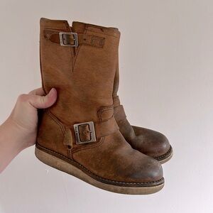 Red Wing 2983 Engineer Shoes Brown Leather Boots